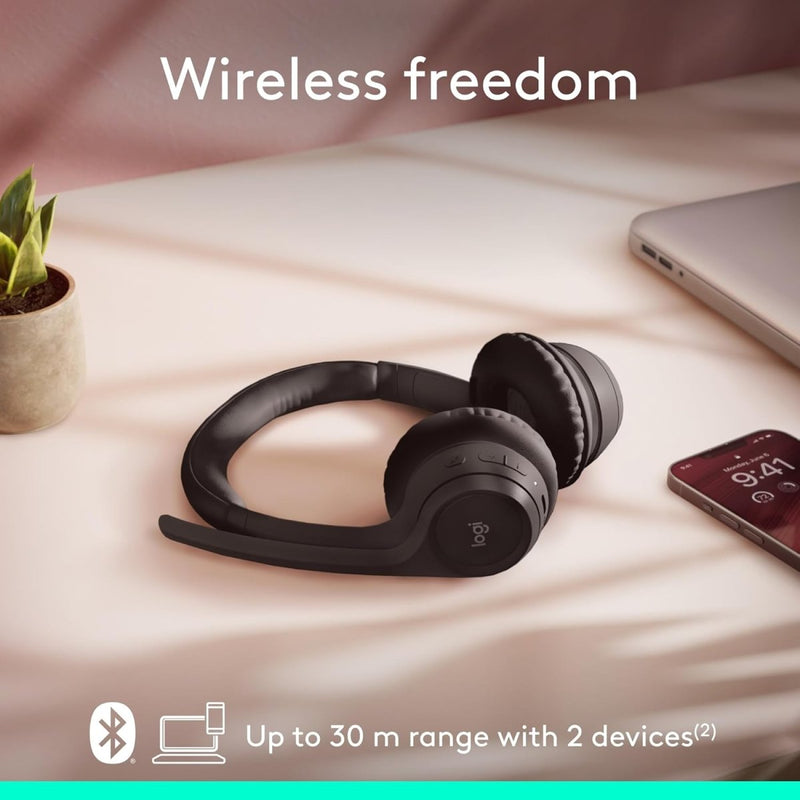 LOGITECH ZONE VIBE 300 WIRELESS HEADSET GRAPHITE - SWIFT PERIPHERALS1090692