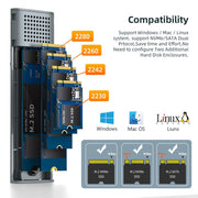 MAIWO K1689 USB Tool - Free M.2 SATA & NVMe SSD Enclosure - Blue - SWIFT PERIPHERALSK1689