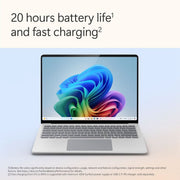 MICROSOFT NEW SURFACE LAPTOP (7TH EDITION) - WINDOWS 11 HOME COPILOT + PC - 13.8 LCD PIXELSENSE TOUCHSCREEN - QUALCOMM SNAPDRAGON X PLUS (10 CORE) - 16GB RAM - 256GB SSD - PLATINUM - ZGJ - 00023 - SWIFT PERIPHERALSMicrosoft-0001