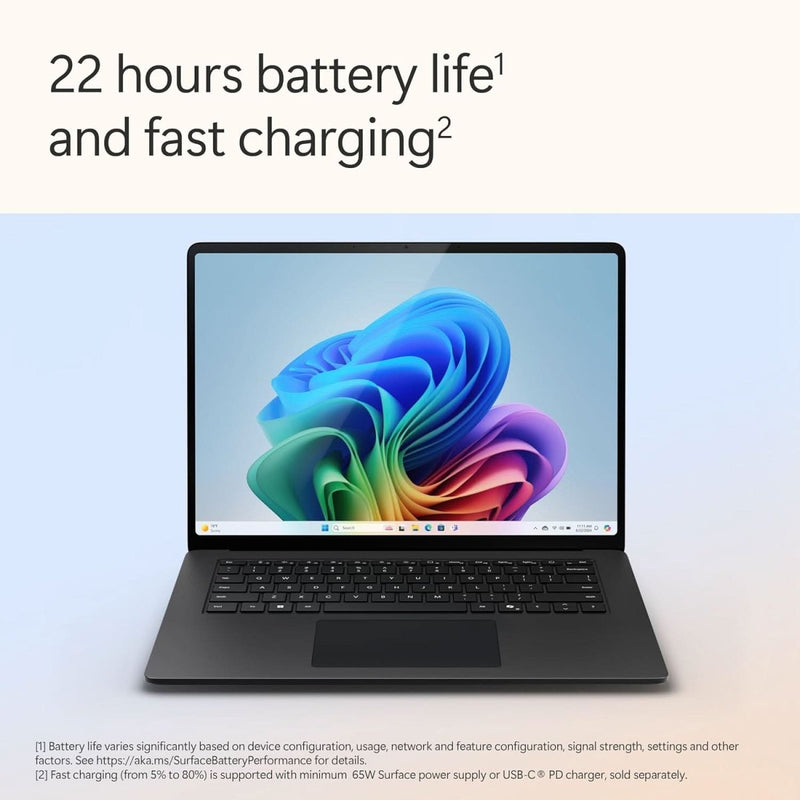 MICROSOFT NEW SURFACE LAPTOP (7TH EDITION) - WINDOWS 11 HOME COPILOT + PC - 15 LCD PIXELSENSE TOUCHSCREEN - QUALCOMM SNAPDRAGON X ELITE (12 CORE) - 16GB RAM - 1TB SSD - GRAPHITE - ZYT - 00048 - SWIFT PERIPHERALSMicrosoft-0010