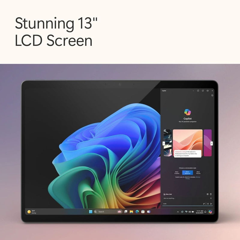 MICROSOFT NEW SURFACE PRO(11TH EDITION) - WINDOWS 11 WI - FI HOME COPILOT + PC - 13" LCD PIXELSENSE TOUCHSCREEN - QUALCOMM SNAPDRAGON X PLUS(10 CORE) - 16GB RAM - 512GB SSD - BLACK - ZHY - 00032 - SWIFT PERIPHERALSMicrosoft-0012