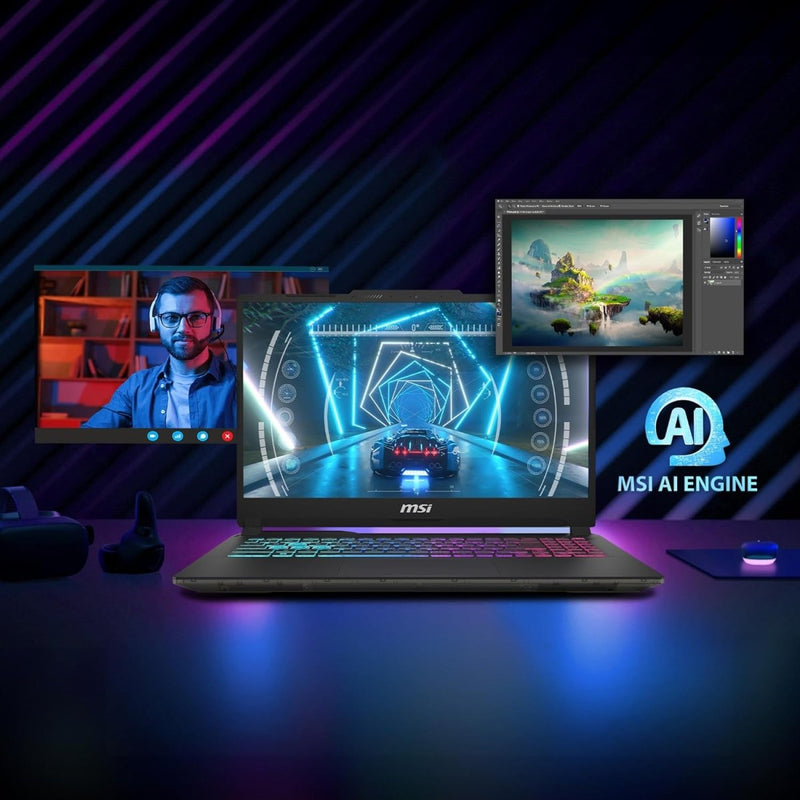MSI 15 AI - A1VEK CYBORG 051IN [ULTRA5 - 125H 14TH GEN/16GB/1TB SSD/WIN11 HOME/15.6 INCH/6GB - RTX4050 GRAPHICS /1 YEAR(S)/BLACK] - SWIFT PERIPHERALS1089247