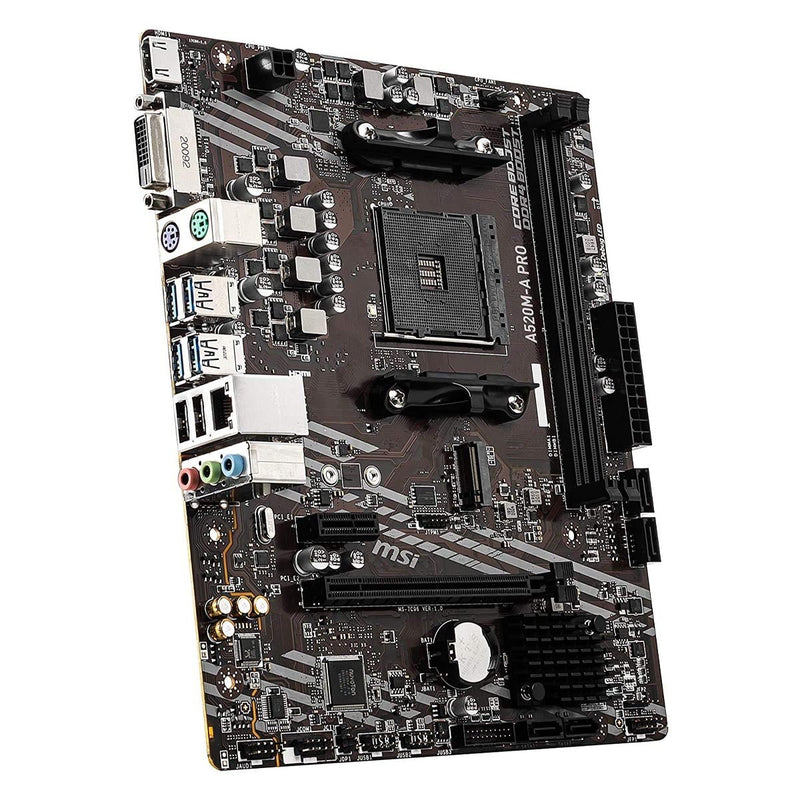 MSI A520M - A PRO AMD AM4 mATX Motherboard with Core Boost and Audio Boost - SWIFT PERIPHERALSA520M-A PRO