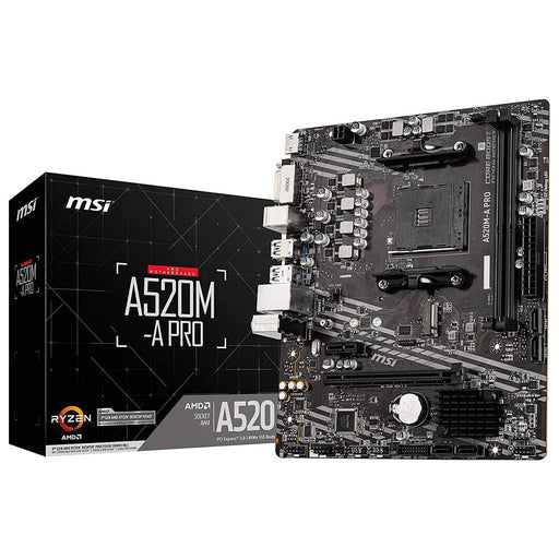 MSI A520M - A PRO AMD AM4 mATX Motherboard with Core Boost and Audio Boost - SWIFT PERIPHERALSA520M-A PRO