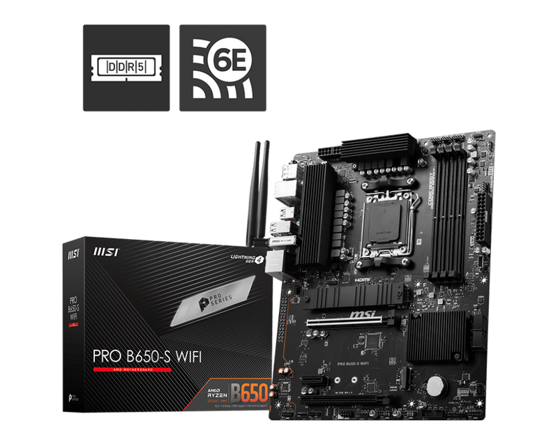 MSI AMD B650 - S PRO WIFI DDR5 AMD AM5 MOTHERBOARD - SWIFT PERIPHERALS1087404