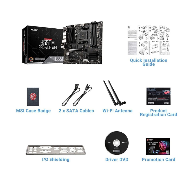 MSI B550M PRO - VDH WiFi DDR4 Micro - ATX Motherboard - SWIFT PERIPHERALSMSI-B550M-PRO-VDH-WiFi