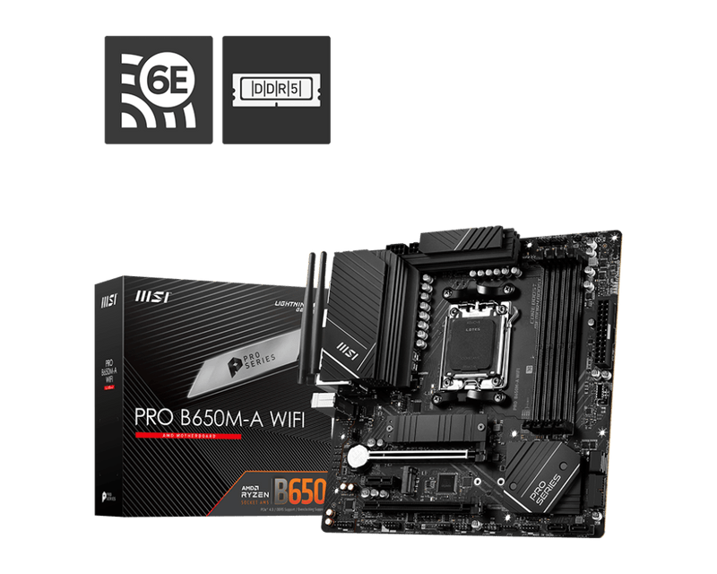 MSI B650M - A PRO WIFI AMD AM5 MOTHERBOARD - SWIFT PERIPHERALS1083067