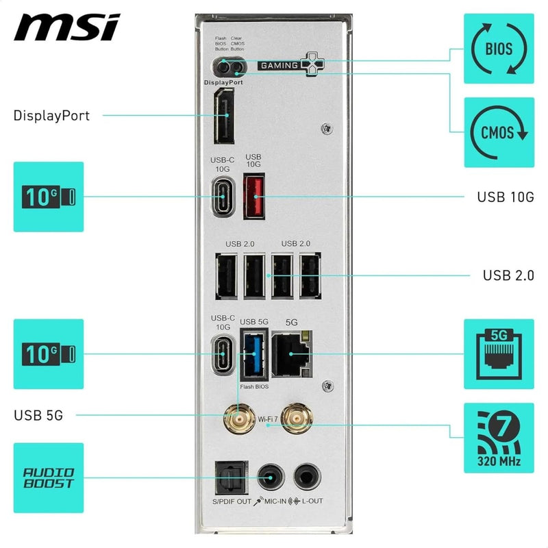 MSI B850 GAMING PLUS WIFI MOTHERBOARD - SWIFT PERIPHERALS1092091