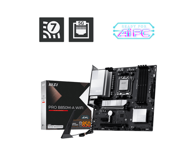 MSI B850M - A PRO WIFI DDR5 M - ATX MOTHERBOARD - SWIFT PERIPHERALS1095319
