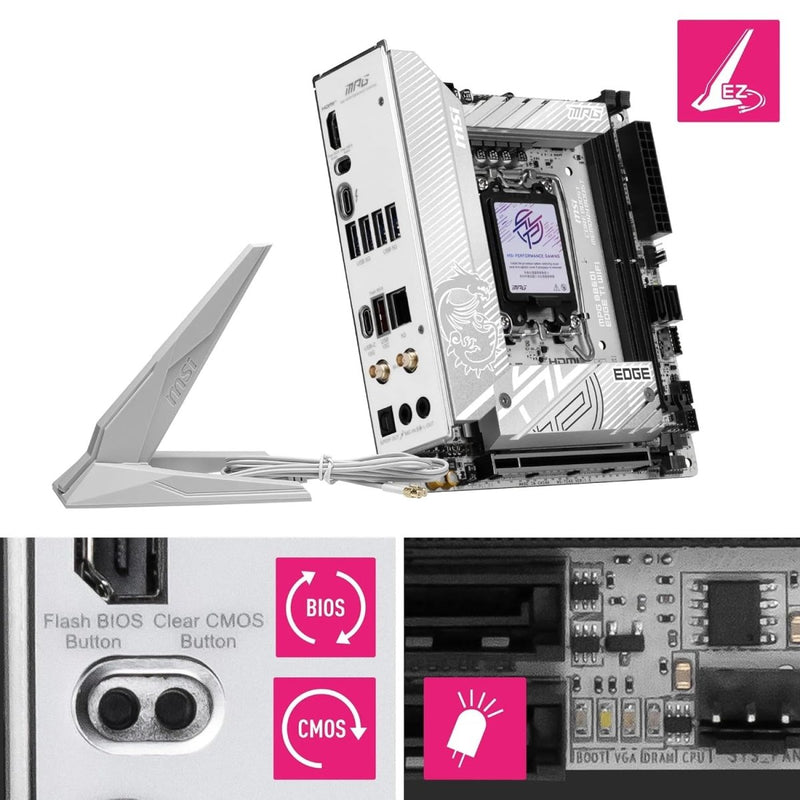 MSI B860I MPG EDGE TI WIFI LGA1851 MINI - ITX MOTHERBOARD - SWIFT PERIPHERALS1095321