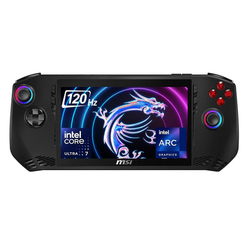 MSI CLAW, INTEL 1ST GEN. ULTRA 7 155H,BUILT - IN AI, 18CM FHD 120HZ HANDHELD GAMING CONSOLE(16GB/1TB NVME SSD/WINDOWS 11 HOME/INTEL ARC/BLACK/675G), A1M - 217IN - SWIFT PERIPHERALSLaptopMSI-007