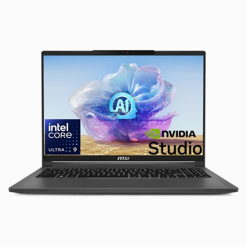 MSI CREATOR 16 STUDIO AI PC INTEL CORE ULTRA 9 1ST GEN 185H - (64 GB/2 TB SSD/WINDOWS 11 PRO/12 GB GRAPHICS/NVIDIA GEFORCE RTX 4080/120 HZ) CREATOR 16 AI STUDIO A1VHG - 058IN GAMING LAPTOP (16 INCH, LUNAR GREY, 1.99 KG) - SWIFT PERIPHERALSCreator 16 AI Studio A1VHG-058IN