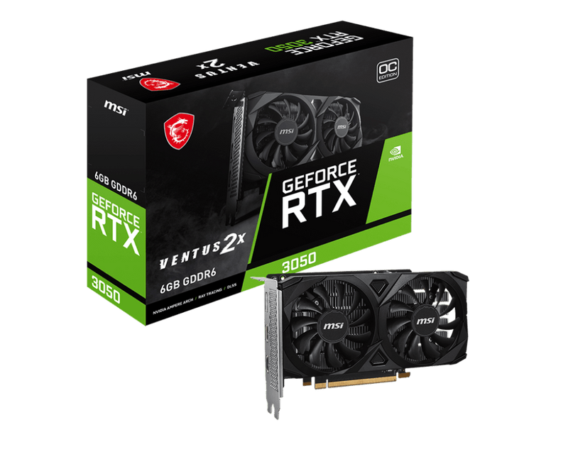 MSI GeForce RTX 3050 VENTUS 2X E 6G OC 6 GB Graphic Card - SWIFT PERIPHERALS1096451