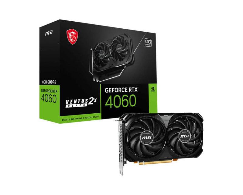MSI GEFORCE RTX 4060 8GB VENTUS 2X OC GRAPHIC CARD - SWIFT PERIPHERALS1085773