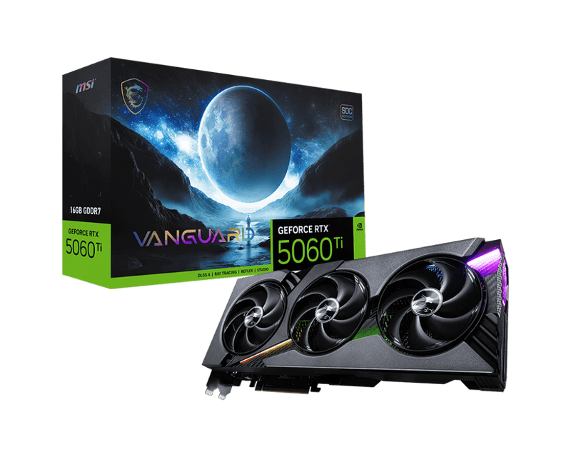 MSI GEFORCE RTX 5060 TI 16GB VANGUARD SOC GRAPHIC CARD - SWIFT PERIPHERALS1093298
