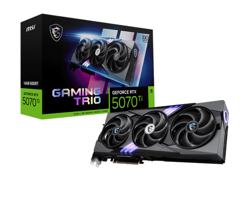 MSI GEFORCE RTX 5070 TI GAMING TRIO OC PLUS 16GB GDDR7 GRAPHIC CARD - SWIFT PERIPHERALS1092574