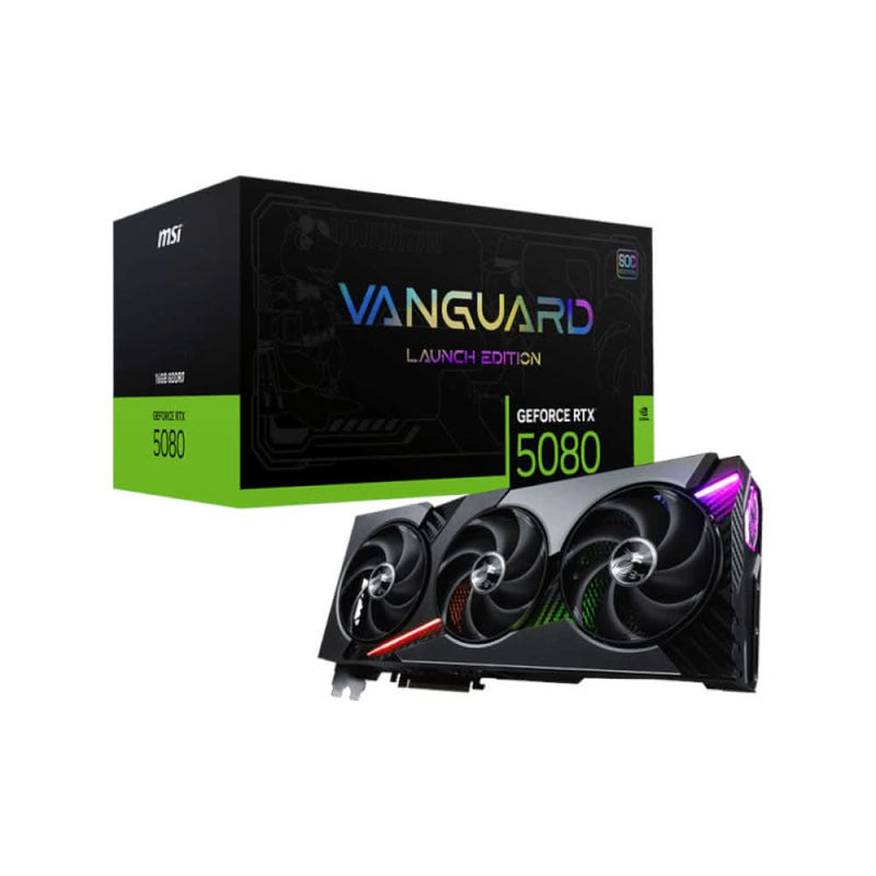 MSI GEFORCE RTX 5080 VANGUARD SOC LAUNCH EDITION 16GB GDDR7 GRAPHIC CARD - SWIFT PERIPHERALS1092458