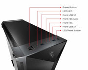 MSI GUNGNIR 100P MID - TOWER E - ATX CABINET - SWIFT PERIPHERALS1085095