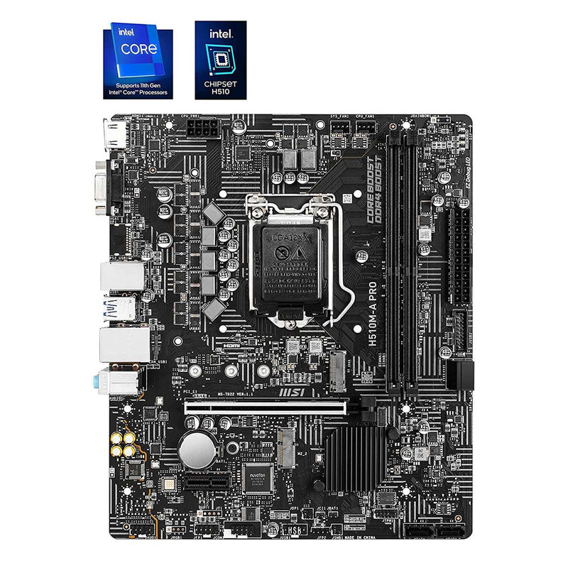 MSI H510M - A PRO Intel H510 LGA 1200 Micro - ATX Motherboard with PCIe 4.0 and USB 3.2 - SWIFT PERIPHERALSH510M-A-PRO