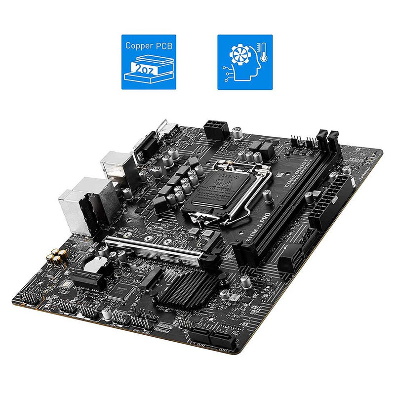 MSI H510M - A PRO Intel H510 LGA 1200 Micro - ATX Motherboard with PCIe 4.0 and USB 3.2 - SWIFT PERIPHERALSH510M-A-PRO