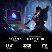 MSI Katana A15 AI B8VE - 628IN Ryzen 7 8845HS/DDR5 8GB*2/1TB NVMe PCIe SSD RTX 4050, GDDR6 6GB/Windows11 Home/3 cell, 53.5Whr 2 Year Warranty Term - SWIFT PERIPHERALS9S7-158N31-628