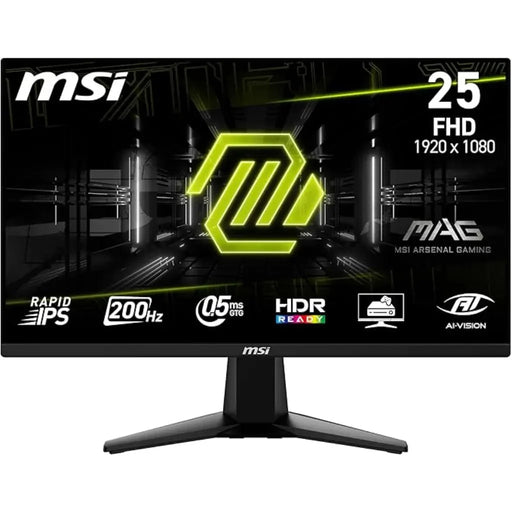MSI MAG 255F E20 24.5" FHD 200Hz Rapid IPS Gaming Monitor 0.5ms Response Time HDR Ready AMD FreeSync Premium & AI Vision - SWIFT PERIPHERALSMAG 255F E20