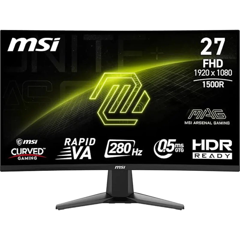 MSI MAG 276CXF 27" FHD 280Hz 0.5ms Curved Gaming Monitor with Rapid VA Panel - SWIFT PERIPHERALS276CXF