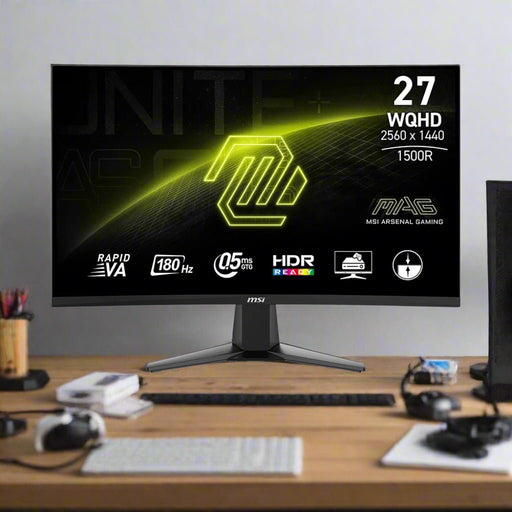 MSI MAG 27CQ6F 27" 2K WQHD 180Hz 0.5ms VA Curved Gaming Monitor - SWIFT PERIPHERALSMAG-27CQ6F