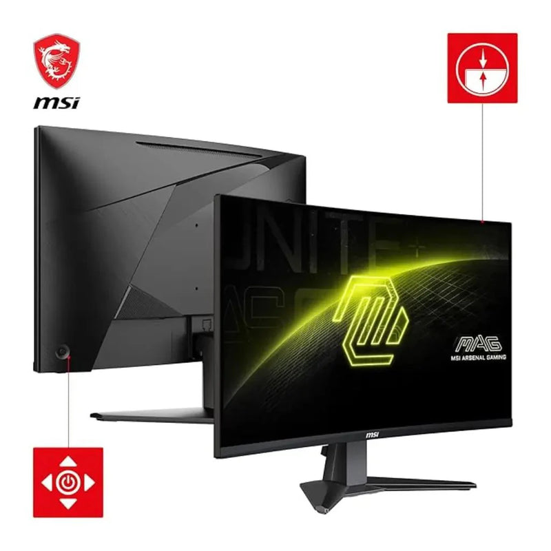 MSI MAG 27CQ6PF 27" WQHD 180Hz Curved Gaming Monitor - 0.5ms Response Time, HDR Ready and Rapid VA Panel - SWIFT PERIPHERALSMAG 27CQ6PF