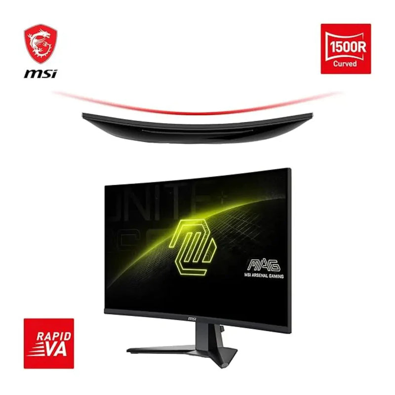 MSI MAG 27CQ6PF 27" WQHD 180Hz Curved Gaming Monitor - 0.5ms Response Time, HDR Ready and Rapid VA Panel - SWIFT PERIPHERALSMAG 27CQ6PF