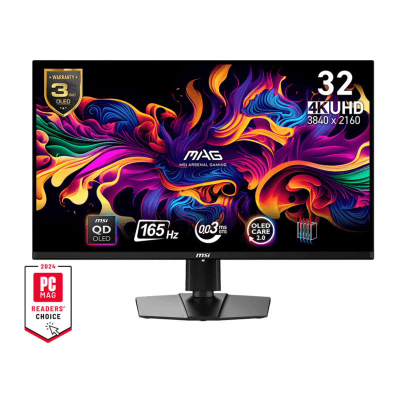 MSI MAG 321UP QD - OLED 31.5" 4K UHD 165Hz 0.3ms OLED Gaming Monitor - SWIFT PERIPHERALSMAG-321UP-QD-OLED