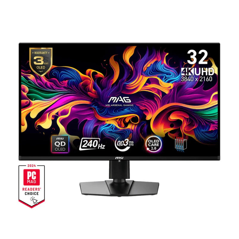 MSI MAG 321UPX QD - OLED 32" 240Mz 4K 0.3ms Gaming Monitor - SWIFT PERIPHERALSMAG 321UPX QD-OLED