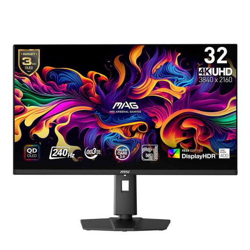 MSI MAG 321UPX QD - OLED, 32 INCH 4K UHD QUANTUM DOT OLED GAMING MONITOR - SWIFT PERIPHERALS1091603