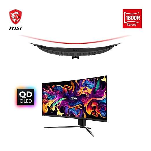 MSI MAG 341CQP QD - OLED 34" UWQHD 175Hz 0.03ms Curved OLED Gaming Monitor - SWIFT PERIPHERALS‎MAG 341CQP QD-OLED