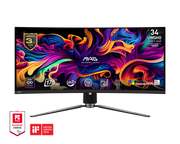 MSI MAG 341CQP QD - OLED 34" UWQHD 175Hz 0.03ms Curved OLED Gaming Monitor - SWIFT PERIPHERALS‎MAG 341CQP QD-OLED