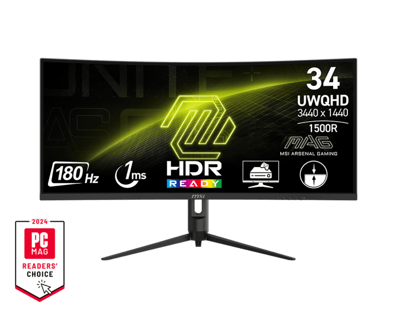 MSI MAG 342CQR E2 34" 2K UWQHD 180Hz 1ms Curved Gaming Monitor - SWIFT PERIPHERALS‎MAG342CQR E2