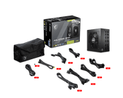 MSI MAG A750GL PCIE5 750W 80 PLUS GOLD ATX 3.1 FULLY MODULAR SMPS - SWIFT PERIPHERALS1090620