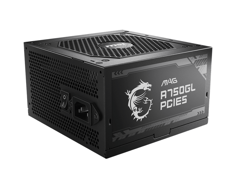MSI MAG A750GL PCIE5 750W 80 PLUS GOLD ATX 3.1 FULLY MODULAR SMPS - SWIFT PERIPHERALS1090620