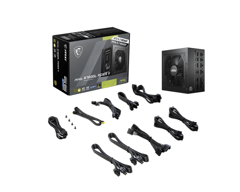 MSI MAG A750GL PCIE5 II Power Supply - SWIFT PERIPHERALSMSI-A750GL