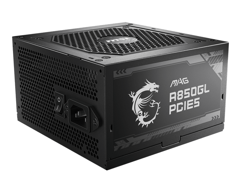 MSI MAG A850GL PCIE5 850W 80 PLUS GOLD FULLY MODULAR SMPS atx 3.1 - SWIFT PERIPHERALS1090652