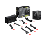 MSI MAG A850GL PCIE5 850W 80 PLUS GOLD FULLY MODULAR SMPS atx 3.1 - SWIFT PERIPHERALS1090652