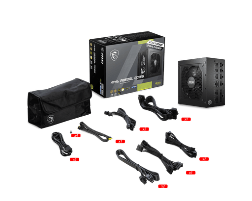 MSI MAG A850GL PCIE5 850W 80 PLUS GOLD FULLY MODULAR SMPS atx 3.1 - SWIFT PERIPHERALS1090652
