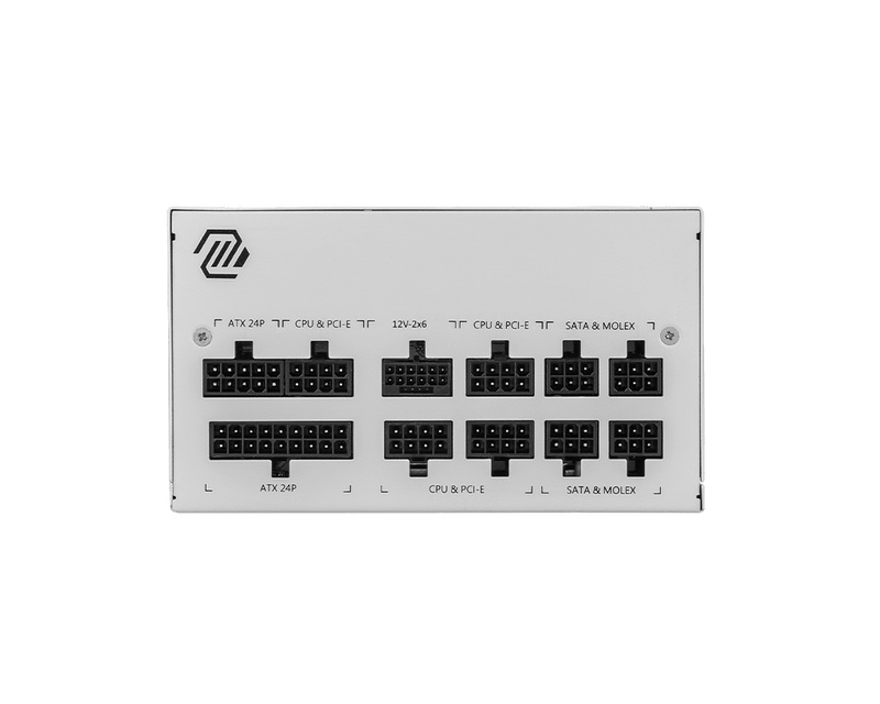 MSI MAG A850GL PCIE5 ATX 3.1 GOLD FULLY MODULAR SMPS WHITE - SWIFT PERIPHERALS1091776