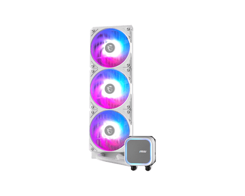 MSI MAG CORELIQUID A13 360 ARGB CPU LIQUID COOLER (WHITE) - SWIFT PERIPHERALS1093490