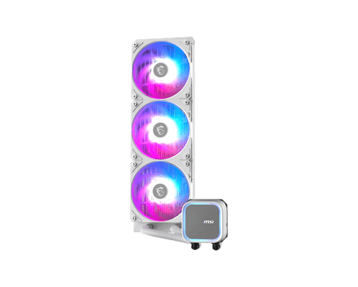 MSI MAG CORELIQUID A13 360 ARGB CPU LIQUID COOLER (WHITE) - SWIFT PERIPHERALS1093490