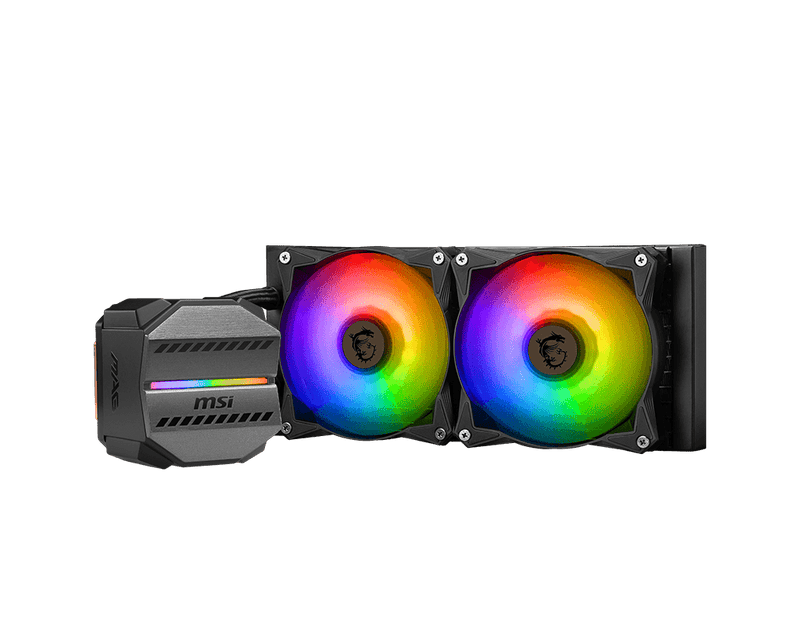 MSI MAG CORELIQUID M240 ARGB 240MM CPU LIQUID COOLER BLACK - SWIFT PERIPHERALS1090280