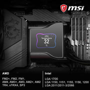 MSI MAG CORELIQUID S360 360MM AIO LIQUID COOLER BLACK - SWIFT PERIPHERALS1082822