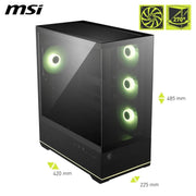 MSI MAG PANO 110R PZ MID TOWER GAMING PC CASE BLACK - SWIFT PERIPHERALS1095235