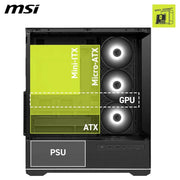 MSI MAG PANO 110R PZ MID TOWER GAMING PC CASE BLACK - SWIFT PERIPHERALS1095235