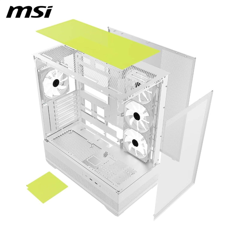 MSI MAG PANO 110R PZ MID - TOWER GAMING PC CASE - WHITE - SWIFT PERIPHERALS1095236